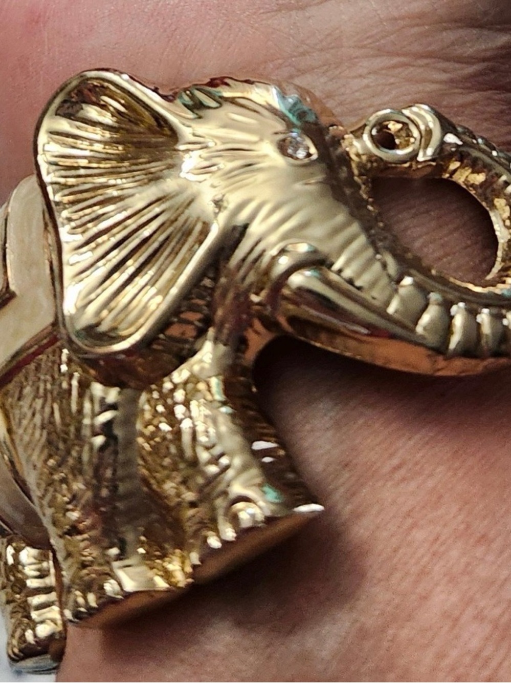 Gold Elephant Bracelet  EUC